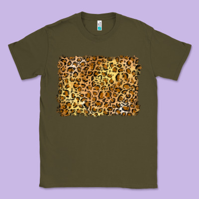Handdrawn Leopard Pattern Yellow Classic Tee Designed By Barkaloodesign
