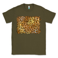 Army Green handdrawn leopard pattern yellow Classic Tee - BarkalooDesign