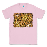 Bubblegum Pink handdrawn leopard pattern yellow Classic Tee - BarkalooDesign