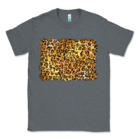 Charcoal Heather handdrawn leopard pattern yellow Classic Tee - BarkalooDesign