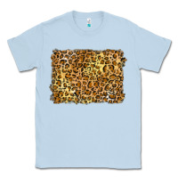Dusty Blue handdrawn leopard pattern yellow Classic Tee - BarkalooDesign