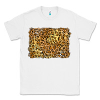 White handdrawn leopard pattern yellow Classic Tee - BarkalooDesign