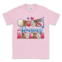 Bubblegum Pink busy raising ballers volleyball Classic Tee - Zillion Design Studio