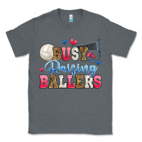 Charcoal Heather busy raising ballers volleyball Classic Tee - Zillion Design Studio