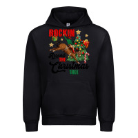 Black rockin around the christmas tree Urban Hoodie - MaliasSmallBusiness