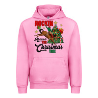 Fuchsia Pink rockin around the christmas tree Urban Hoodie - MaliasSmallBusiness