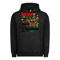 Pigment Black rockin around the christmas tree Urban Hoodie - MaliasSmallBusiness