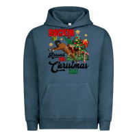 Pigment Midnight Navy rockin around the christmas tree Urban Hoodie - MaliasSmallBusiness