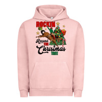 Pigment Salmon rockin around the christmas tree Urban Hoodie - MaliasSmallBusiness