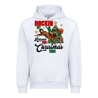 White rockin around the christmas tree Urban Hoodie - MaliasSmallBusiness