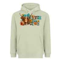 Matcha coffee then cows longhaired cow Heavyweight Hoodie - Jasminsmagicworld