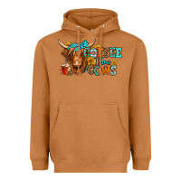 Meerkat coffee then cows longhaired cow Heavyweight Hoodie - Jasminsmagicworld