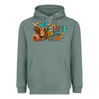 Sage coffee then cows longhaired cow Heavyweight Hoodie - Jasminsmagicworld