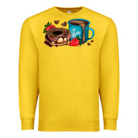 Lemon donut coffee strawberry Premium Sweatshirt - AdoDesignShop