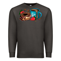 Smoke donut coffee strawberry Premium Sweatshirt - AdoDesignShop