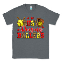 Charcoal Heather busy raising ballers softball Classic Tee - Zillion Design Studio