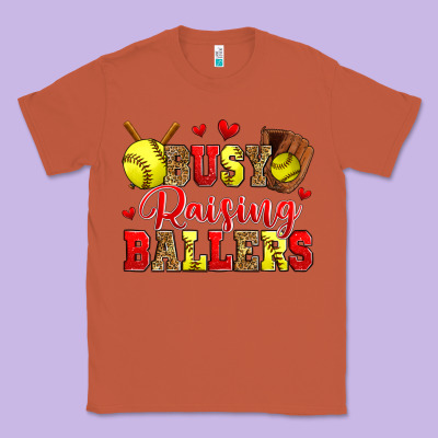 Busy Raising Ballers Softball Classic Tee Designed By Zillion Design Studio