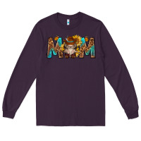 Plum mom with bull skull Long Sleeve Tee - texasbilliewilder