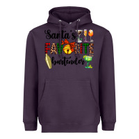 Plum santa's favorite bartender Heavyweight Hoodie - AdoDesignShop