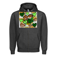Charcoal Heather St. Patrick's Day hearts tumbler Zipper Hoodie - Neo Western