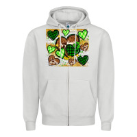 Dove Grey St. Patrick's Day hearts tumbler Zipper Hoodie - Neo Western