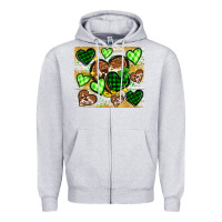 Heather Grey St. Patrick's Day hearts tumbler Zipper Hoodie - Neo Western