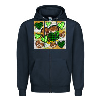 Navy St. Patrick's Day hearts tumbler Zipper Hoodie - Neo Western