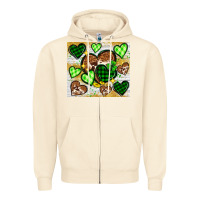 Sandshell St. Patrick's Day hearts tumbler Zipper Hoodie - Neo Western