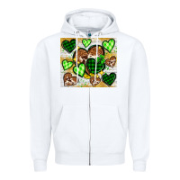 White St. Patrick's Day hearts tumbler Zipper Hoodie - Neo Western