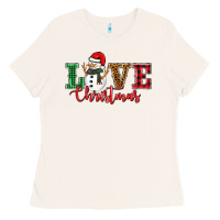 Bone love christmas snowman Ladies Tee - BarkalooDesign