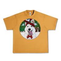 Peanut Butter Christmas White Shepherd With Cowhide Urban Heavy Tee - RanaPortraitStore