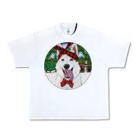 White Christmas White Shepherd With Cowhide Urban Heavy Tee - RanaPortraitStore