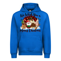 Cobalt We whisk you a Merry Christmas Urban Hoodie - NancyCooperArtShop