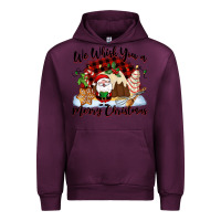 Mauve Wine We whisk you a Merry Christmas Urban Hoodie - NancyCooperArtShop