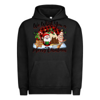 Pigment Black We whisk you a Merry Christmas Urban Hoodie - NancyCooperArtShop