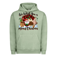Pigment Oil Green We whisk you a Merry Christmas Urban Hoodie - NancyCooperArtShop