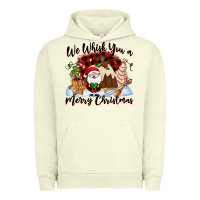 Pigment Pistachio We whisk you a Merry Christmas Urban Hoodie - NancyCooperArtShop