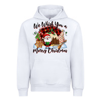 White We whisk you a Merry Christmas Urban Hoodie - NancyCooperArtShop