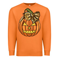 Carrot Leopard Ribbon Halloween Pumkin Premium Sweatshirt - JahusDesignShop