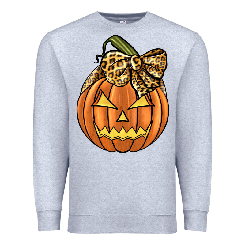 Leopard Ribbon Halloween Pumkin Premium Sweatshirt by JahusDesignShop | Teevron