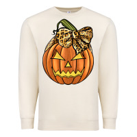 Sandshell Leopard Ribbon Halloween Pumkin Premium Sweatshirt - JahusDesignShop
