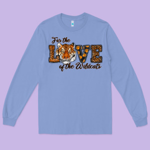 Love Of The Wildcats Long Sleeve Tee Designed By Ranaportraitstore
