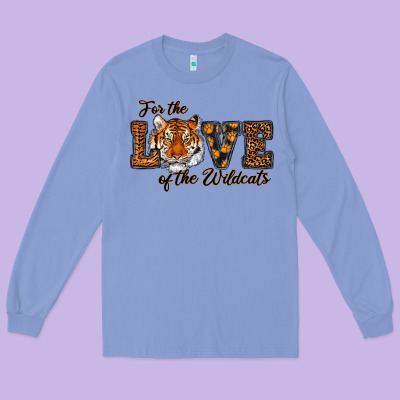 Love Of The Wildcats Long Sleeve Tee Designed By Ranaportraitstore