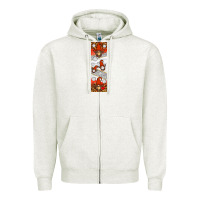 Oatmeal Heather volleyball penwraps Zipper Hoodie - HRA Design Shop