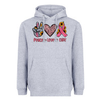 Heather Grey peace love cure Heavyweight Hoodie - JahusDesignShop