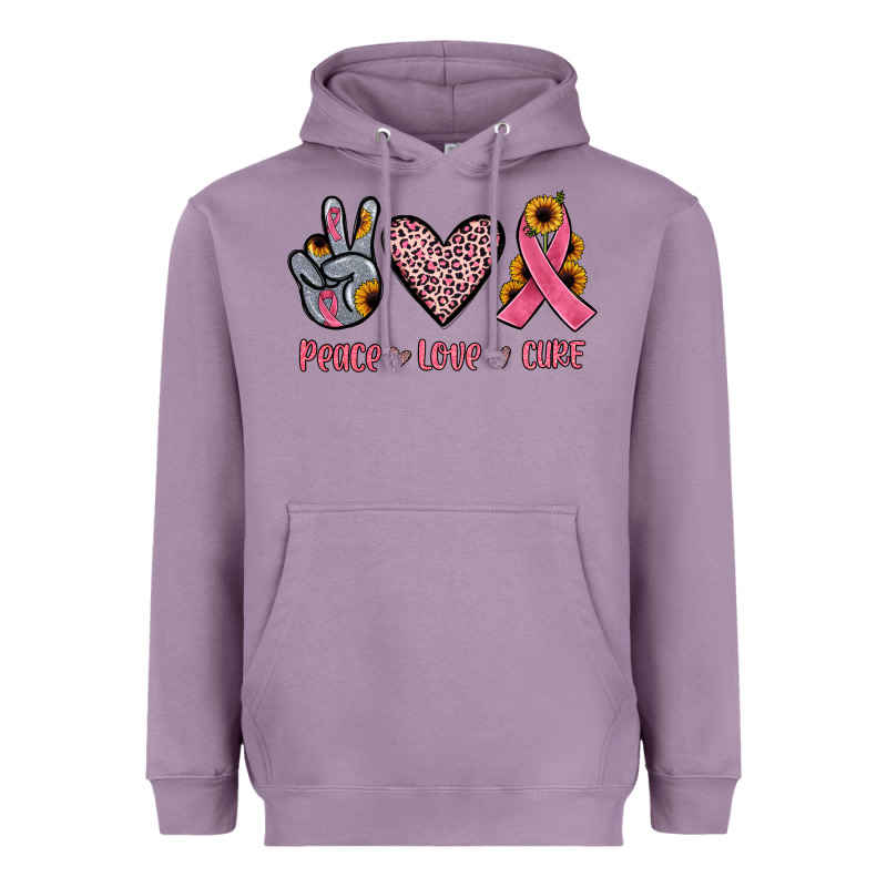 Peace Love Cure Heavyweight Hoodie by JahusDesignShop | Teevron