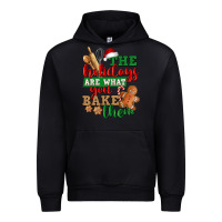 Black The holidays are what you bake them Urban Hoodie - NancyCooperArtShop