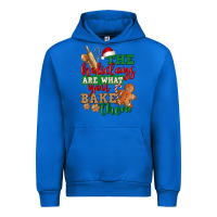 Cobalt The holidays are what you bake them Urban Hoodie - NancyCooperArtShop