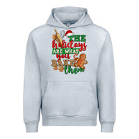 Heather Grey The holidays are what you bake them Urban Hoodie - NancyCooperArtShop