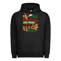 Pigment Black The holidays are what you bake them Urban Hoodie - NancyCooperArtShop